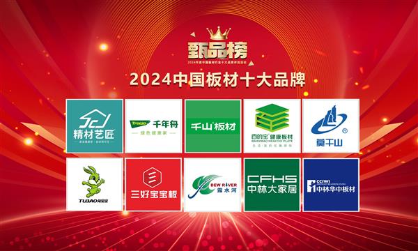 2024中国板材行业十大品牌总榜名单！